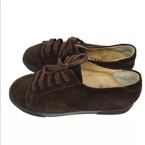 Chanel suede sneaker shoes 37